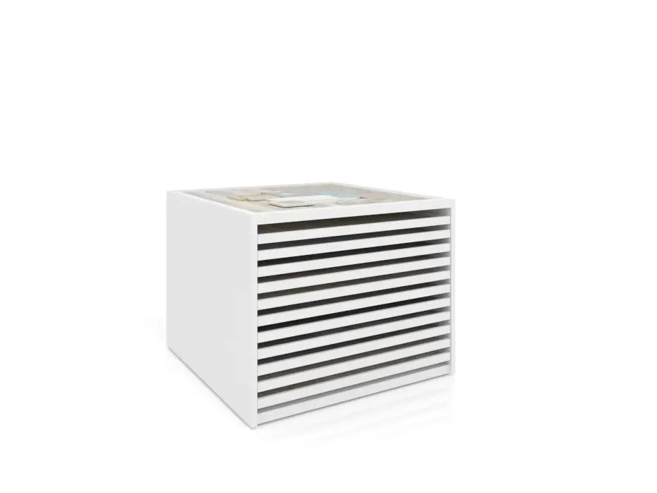 Cajonera para pavimentos Rhin panel 120 blanco frontal