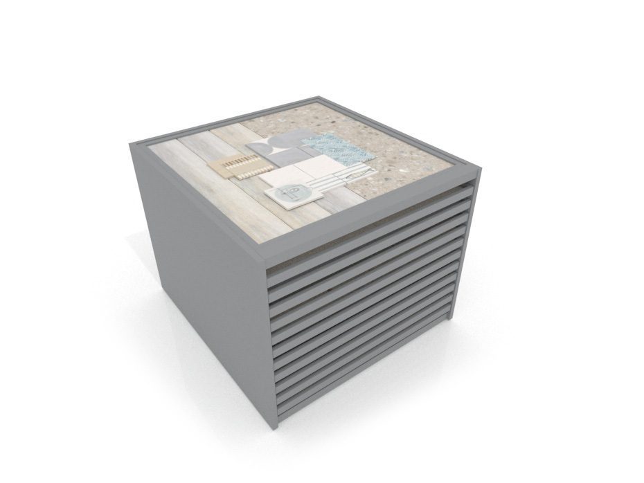 Cajonera para pavimentos Rhin panel 120 plata aerea