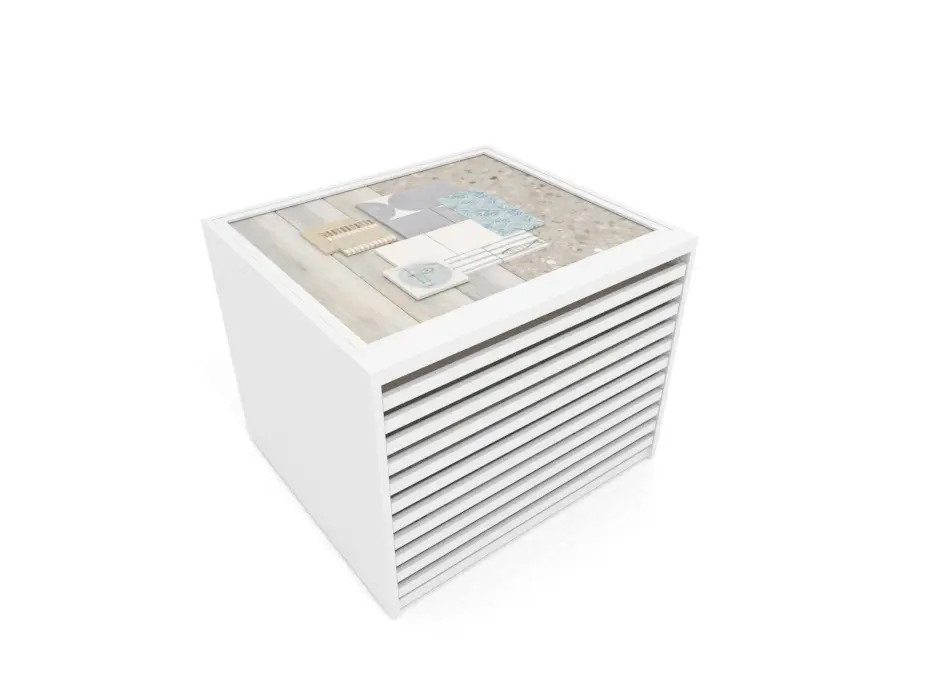 Cajonera para pavimentos Rhin panel 122 blanco aerea