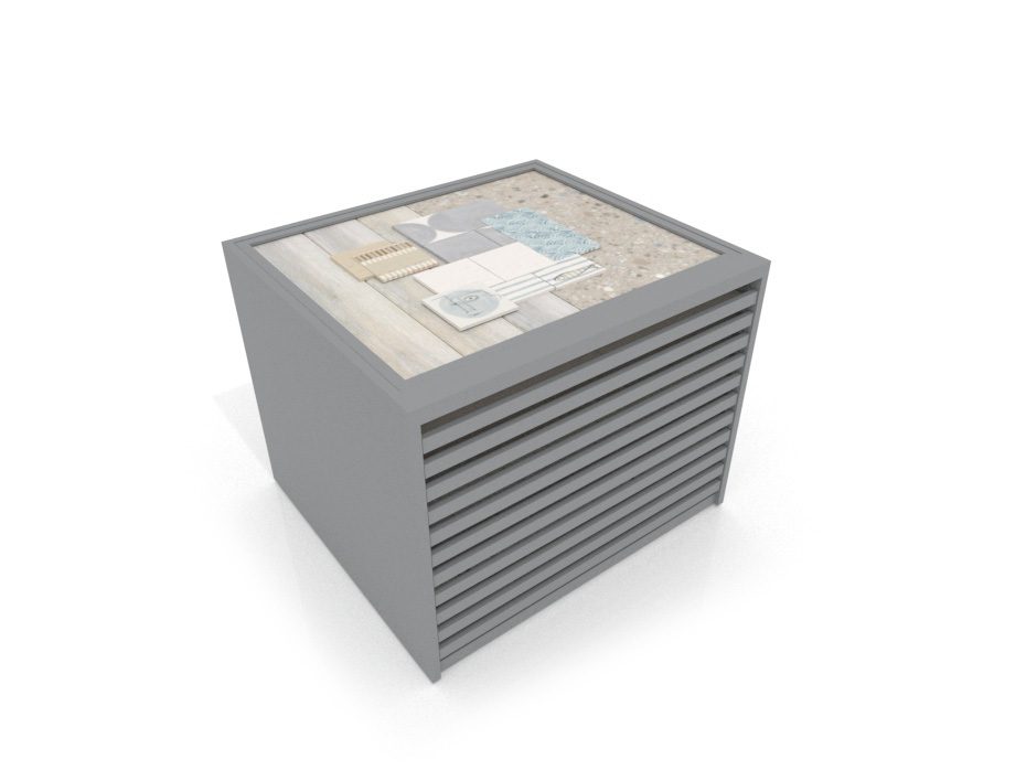 Cajonera para pavimentos Rhin panel 122 plata aerea