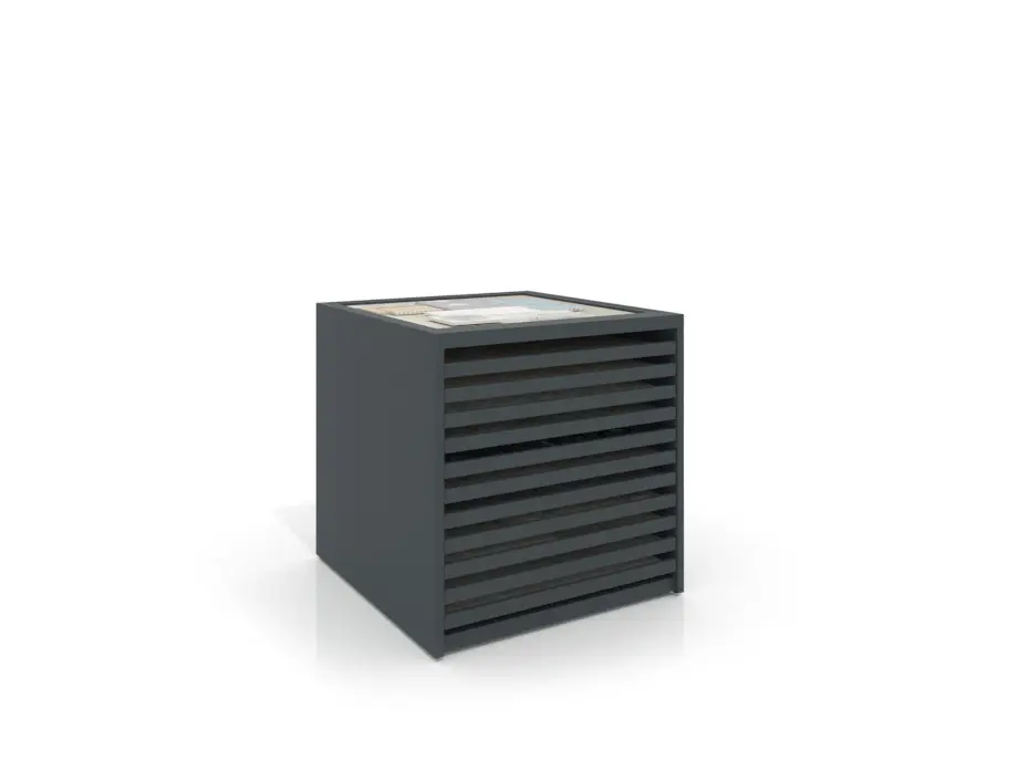 Cajonera para pavimentos Rhin panel 92 antracita frontal