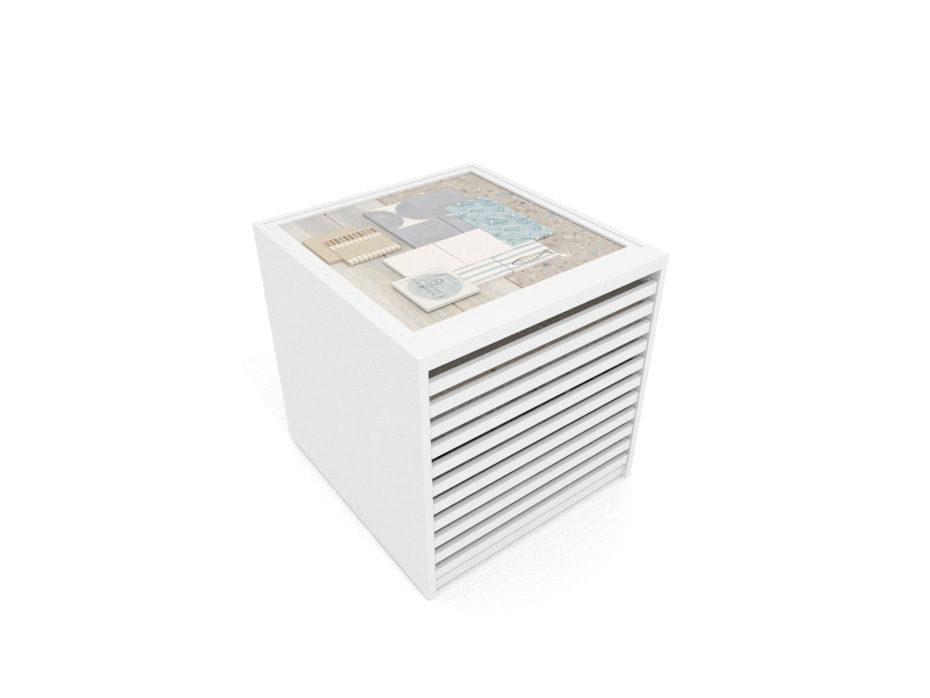 Cajonera para pavimentos Rhin panel 92 blanco aerea