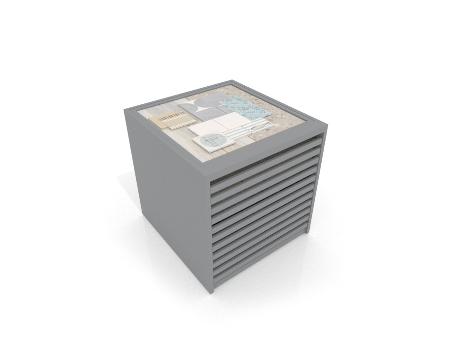 Cajonera para pavimentos Rhin panel 92 plata aerea
