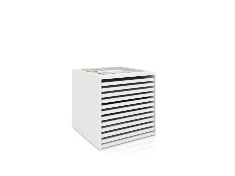Cajonera para pavimentos Rhin panel 92 blanco frontal