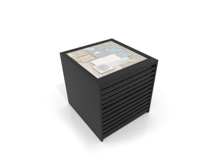 Cajonera para pavimentos Rhin panel 92 negro aerea