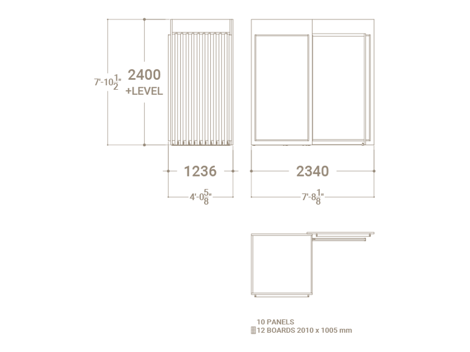 Expositor de azulejos Roma 10 dx plano