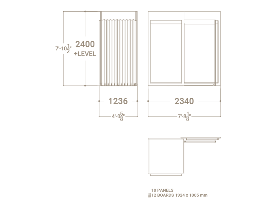 Expositor de azulejos Roma 102 dx 1924x1004 10+2 plano