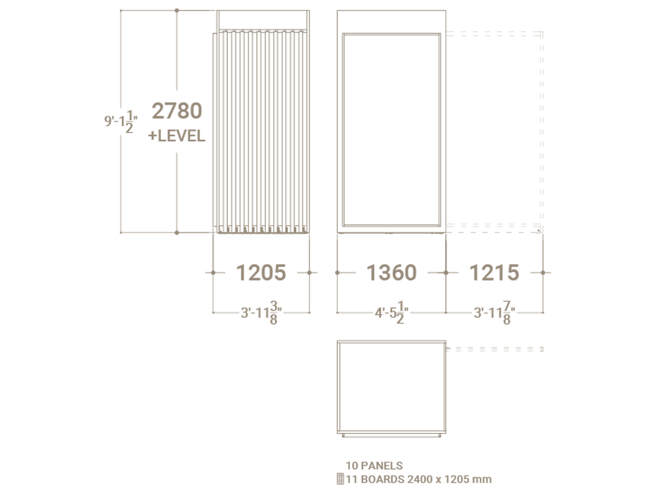 Plano expositor Roma XL 10+1F DX