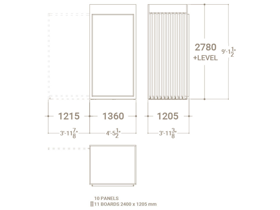 Plano expositor Roma XL 10+1F SX