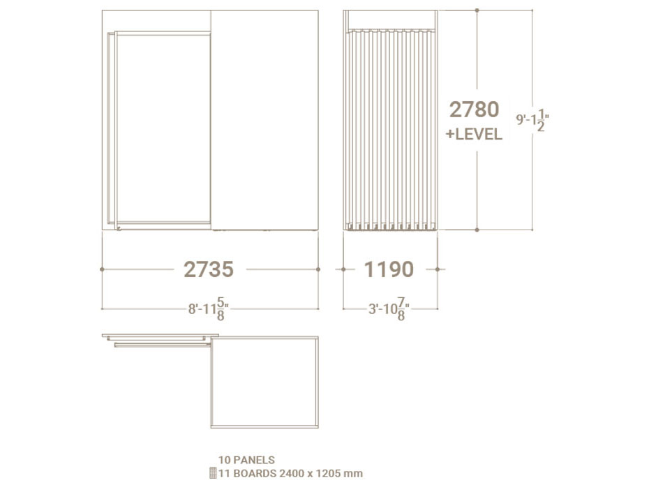 Plano expositor Roma XL 10+1T SX