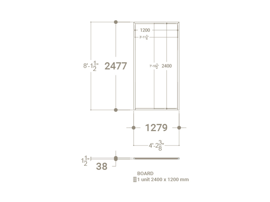 Panel expositor de azulejos Sidney 2400 blanco plano