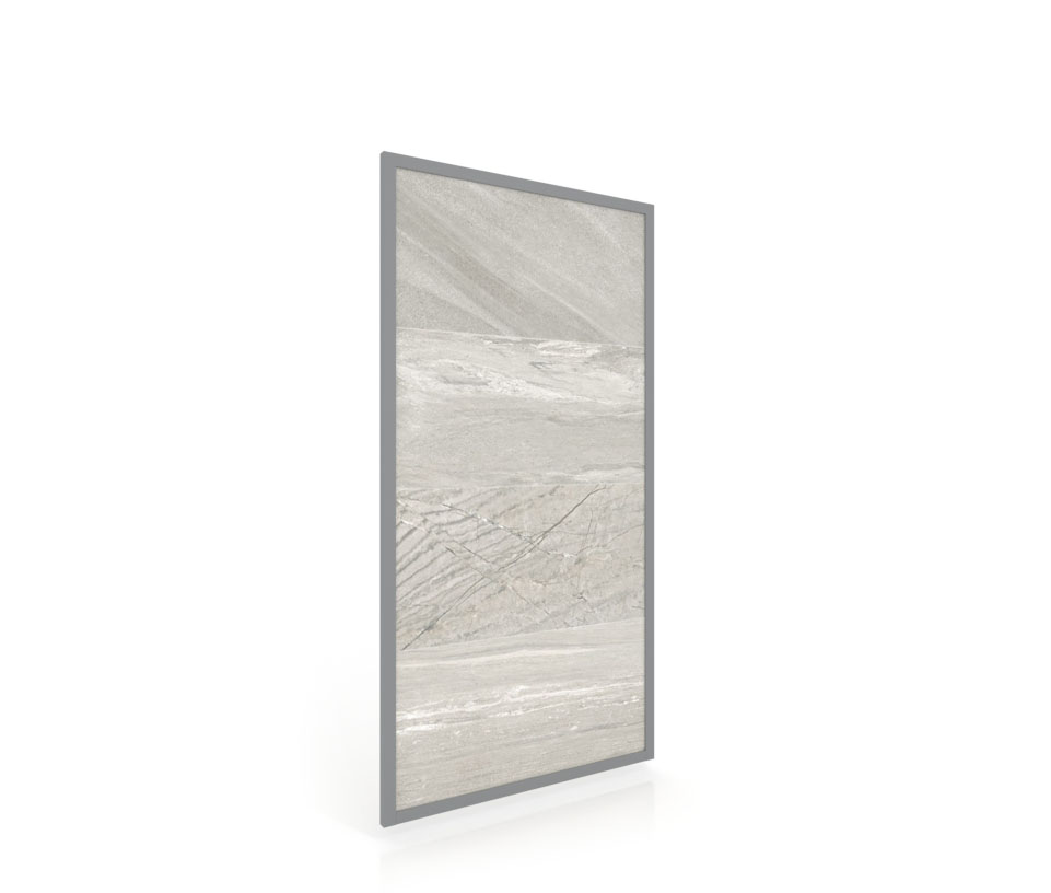 Panel expositor de azulejos Sidney 2400 plata lateral
