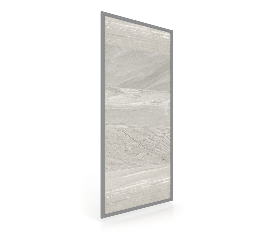Panel expositor de azulejos Sidney 2800 plata lateral