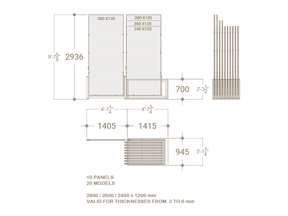 Expositores venta azulejos Spring 10P 280x120 blanco plano