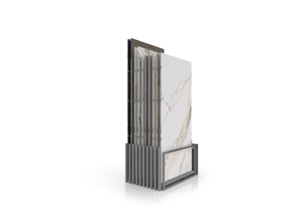 Expositores venta azulejos Spring 10P 280x120 plata cerrado