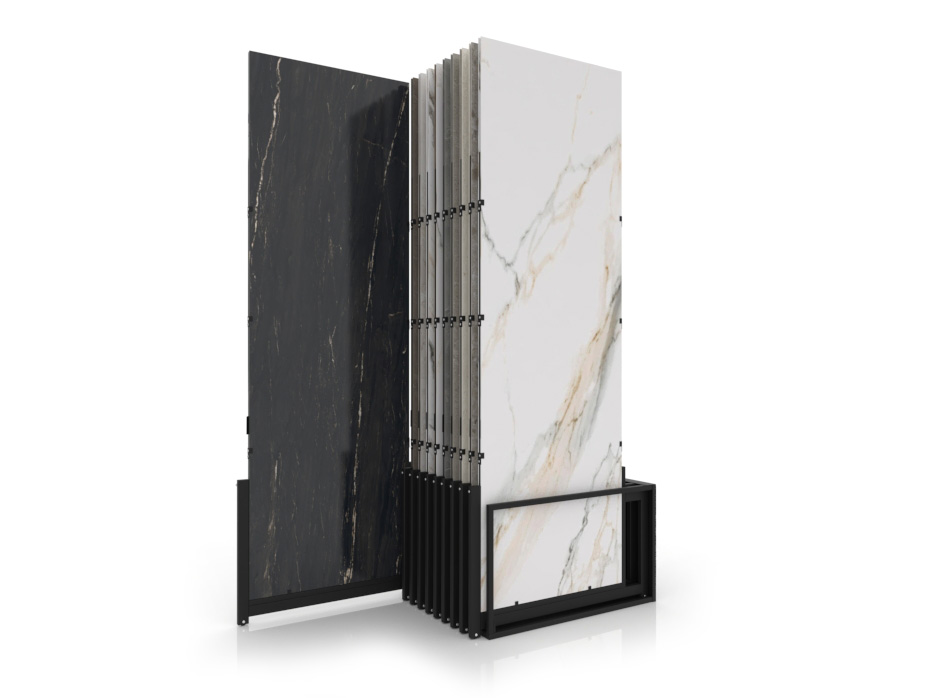 Expositores venta azulejos Spring 10P 300x100 negro abierto