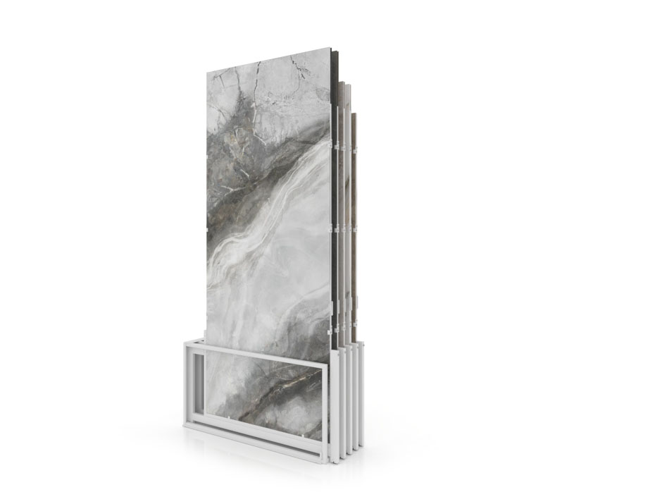 Expositores venta azulejos Spring 5P 280x120 blanco trasera