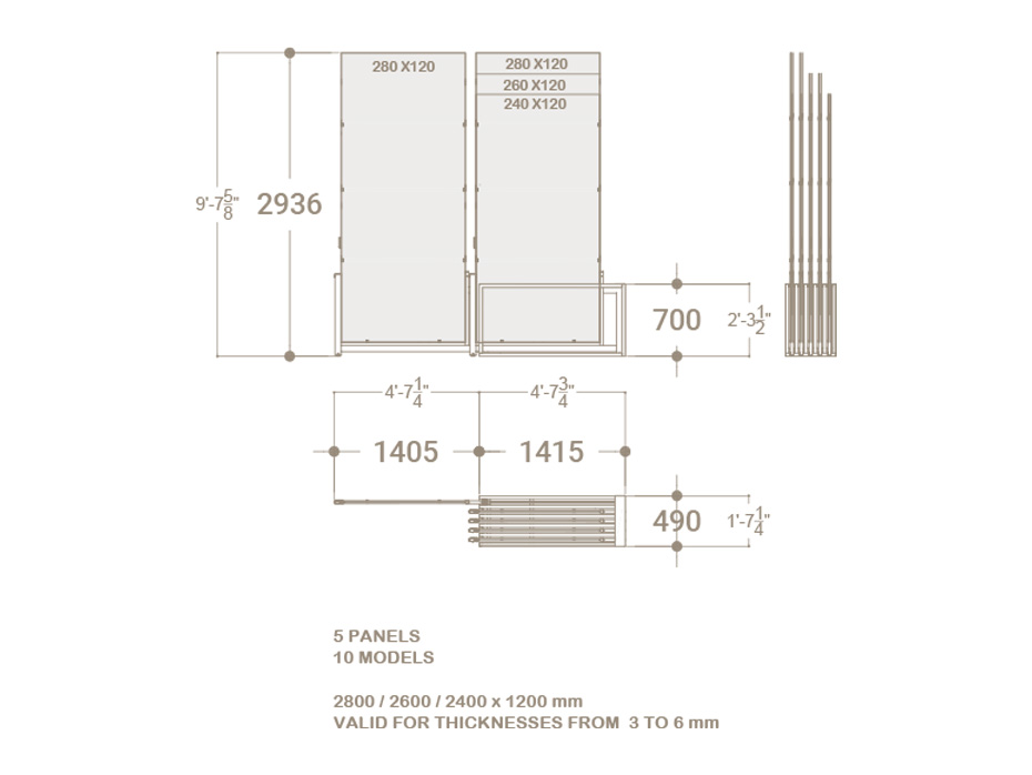 Expositores venta azulejos Spring 5P 280x120 negro plano