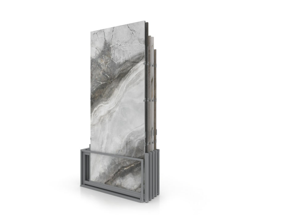 Expositores venta azulejos Spring 5P 280x120 plata trasero