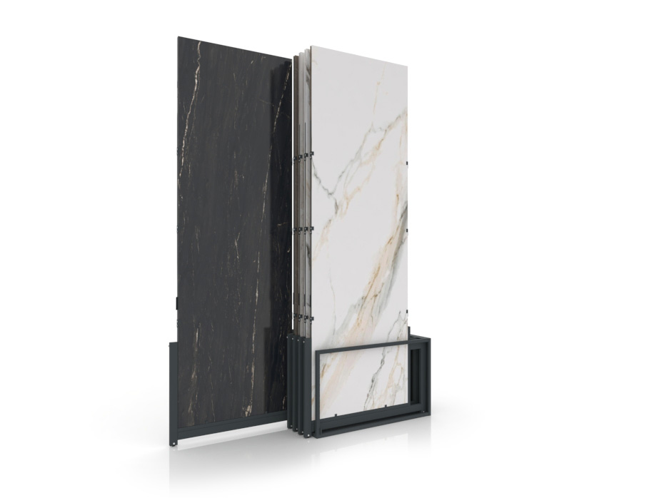 Expositores venta azulejos Spring 5P 300x100 antracita abierto