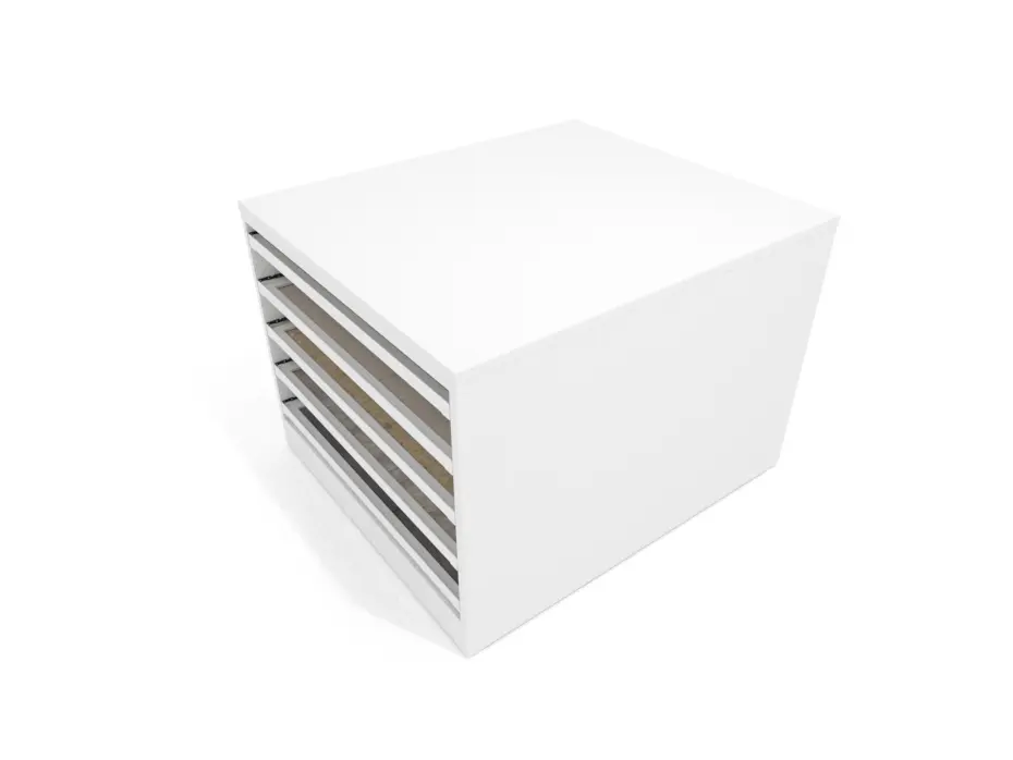 Cajonera para azulejos Tevere liso doble cara blanco aerea