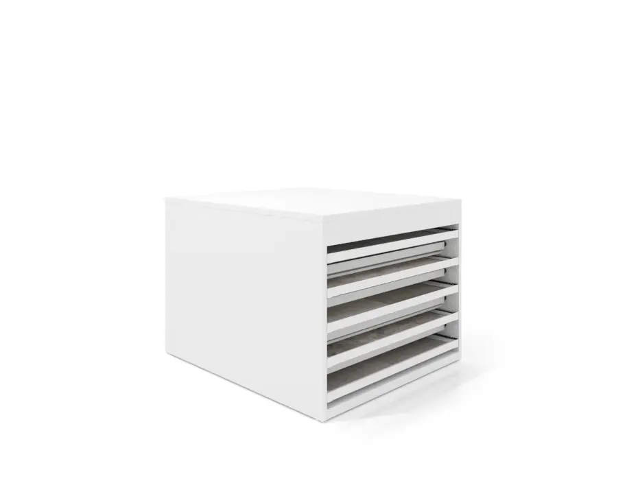 Cajonera para azulejos Tevere liso doble cara blanco frontal
