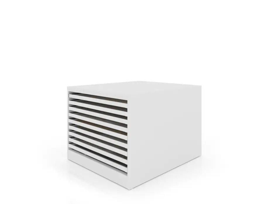 Cajonera para azulejos Tevere una cara liso blanco frontal
