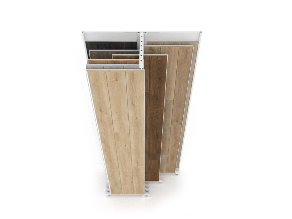 Expositor corredero laminado maderas Texas 6+2 H3000 blanco aerea