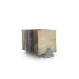 Expositor de azulejos de exterior Base Outdoor plata lateral