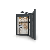 Mueble para exponer azulejos Book 12 antracita lateral luz