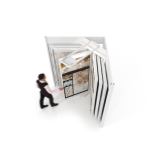 Mueble para exponer azulejos Book 12 1924x1005 sin luz blanco aerea