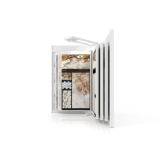Mueble para exponer azulejos Book 12 1924x1005 sin luz blanco lateral