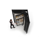 Mueble para exponer azulejos Book 12 negro