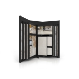 Mueble para exponer azulejos Book 12 negro frontal