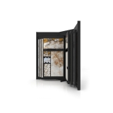 Mueble para exponer azulejos Book 12 negro lateral