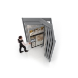 Mueble para exponer azulejos Book 12 plata aérea