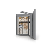 Mueble para exponer azulejos Book 12 lateral luz plata