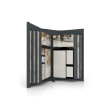 Mueble para exponer azulejos Book 12 antracita frontal sin luz