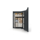 Mueble para exponer azulejos Book 12 antracita lateral sin luz
