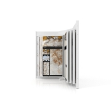 Mueble para exponer azulejos Book 12 lateral blanco sin luz