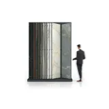  Expositor para tienda de azulejos Book 124 Slimshow antracita lateral