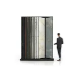 Expositor para tienda de azulejos Book 124 Slimshow negro lateral