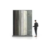 Expositor para tienda de azulejos Book 124 Slimshow plata cerrado