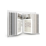 Expositor de azulejos Book 224 sin iluminación blanco frontal