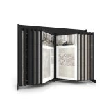 Expositor de azulejos Book 224 sin iluminación negro frontal