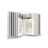 Expositor de azulejos Book 224 sin iluminación 2010x1005 blanco frontal