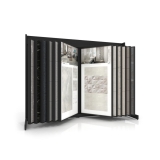 Expositor de azulejos Book 224 sin iluminación 2010x1005 negro frontal