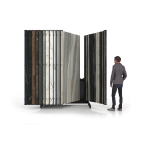Expositor para placas Book 224 Slimshow 2600 negro abierto