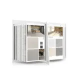 Expositor de azulejos tipo libro Book 24+2 sin luz 1924x1005 blanco frontal