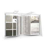 Expositor para cerámica Book 424+2 con luz blanco frontal